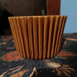Mid Century Modern Ribbed Planter Rare made In USA